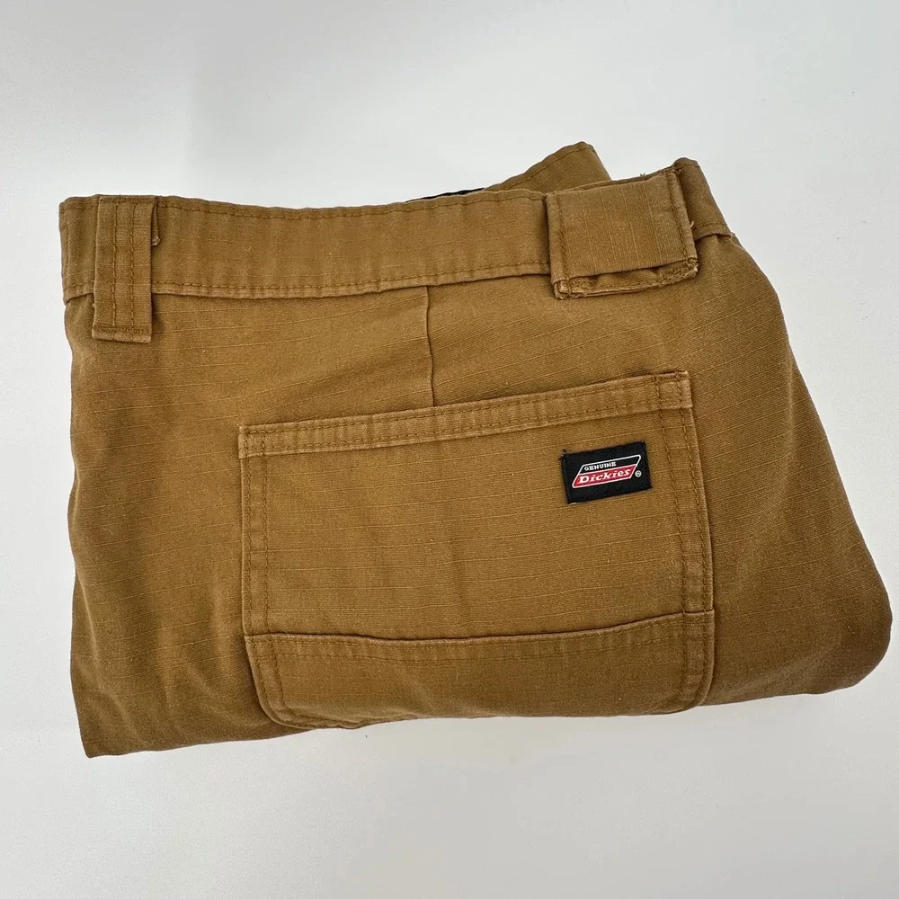Genuine Dickies Mens Brown Ripstop Cargo Shorts Relaxed Fit Size 40 GR40ABD
